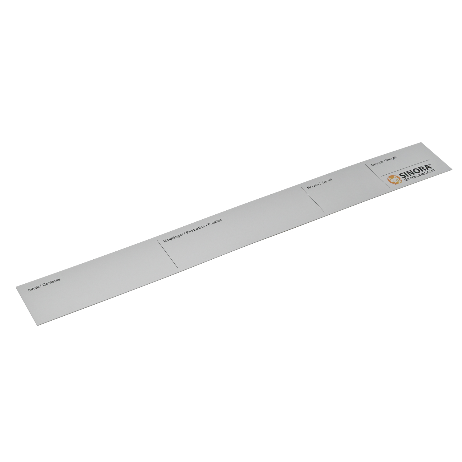 SINORA tour label PVC self-adhesive for lid of 19-inch rack