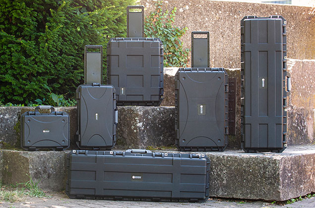 Serienmodelle der Transportkoffer von Sinora Cases